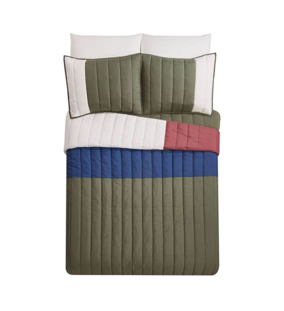 makers collective Color-Blocked Print Comforter Set - Twin/Twin XL