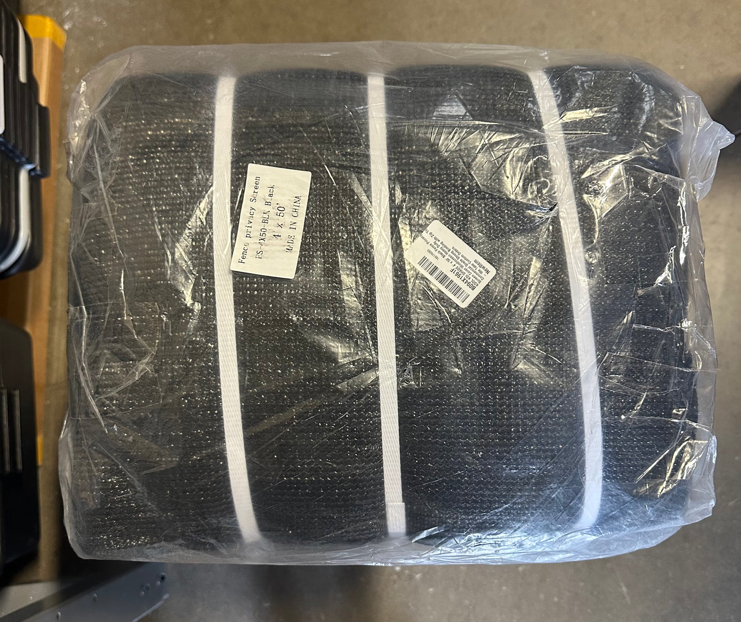 4' x 50' Black Privacy Screen Fence, Windscreen, Heavy Duty Commercial Grade with Zip Ties