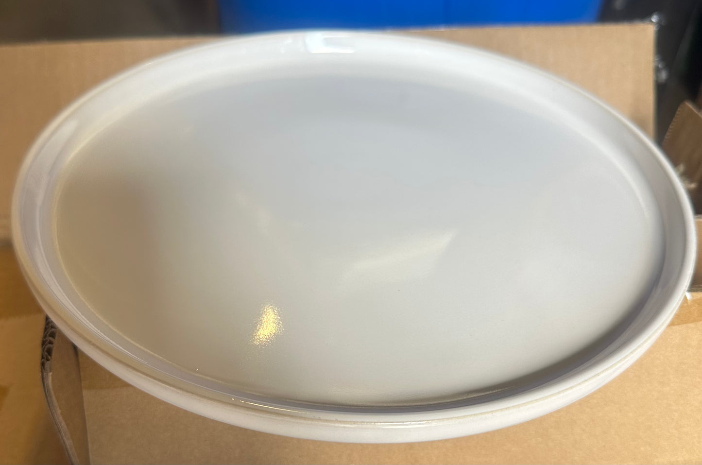GBHOME Ceramic Dinnerware Sets for 4, 12 Pieces Stoneware Plates and Bowls Sets, Scratch Resistant Dishes, Dishwasher & Microwave Safe, Reactive White