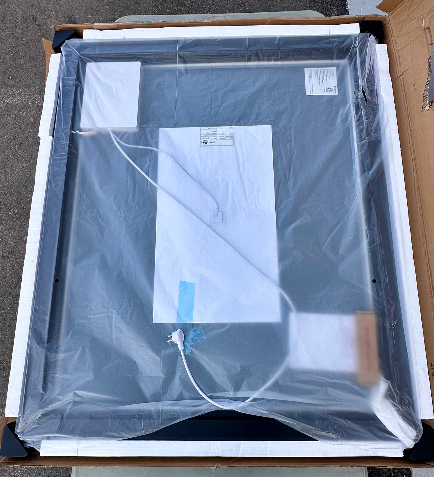 Amorho 48" X40" LED Bathroom Mirror with Black Frame, Front Light and Backlit(Controlled Separately), Stepless Dimmable, Anti-Fog, Shatter-Proof, 3 Colors, Memory (M416)