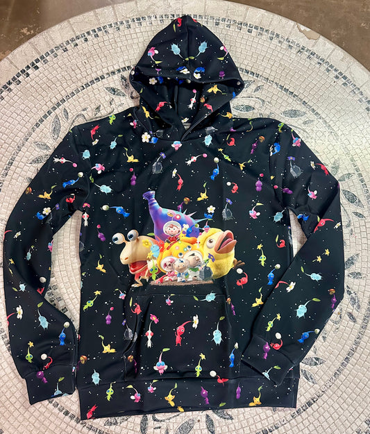Hop Hop Cartoon Novelty Hoodies, Printed Casual Pullover Hooded Sweatshirt (Size Youth Medium)