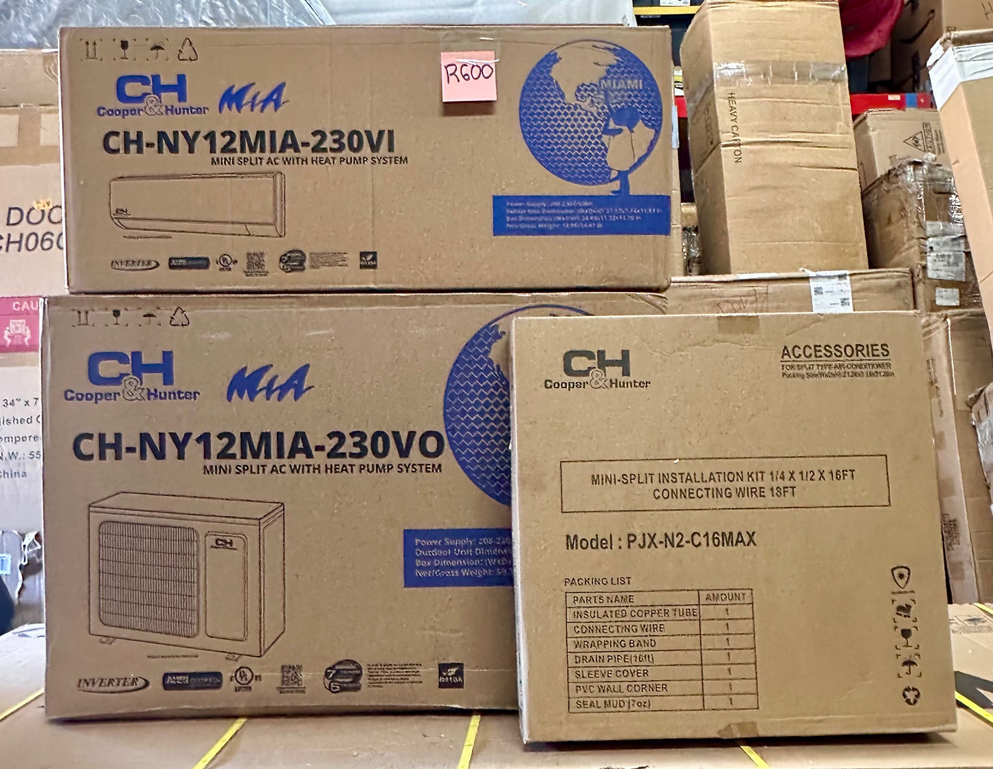 Cooper & Hunter MIA Series, Mini Split Air Conditioner and Heater, 12,000 BTU, 230V, 20.5 SEER2, 1 Ton, Wall Mount Ductless Inverter Heat Pump System, CH-NY12MIA-230 (R600)