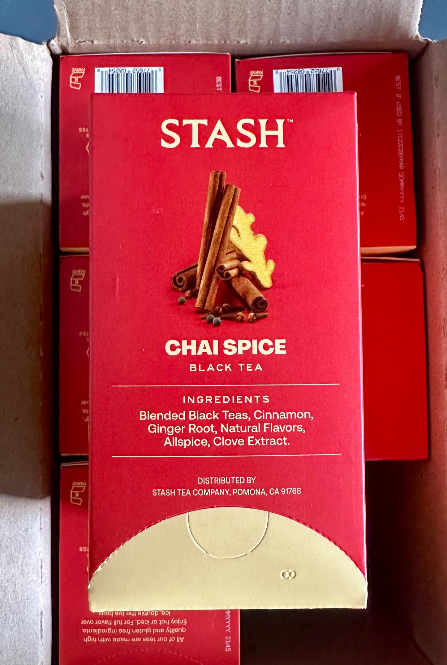 Stash Chai Spice Black Tea - 20 bags per pack - 6 packs per case.