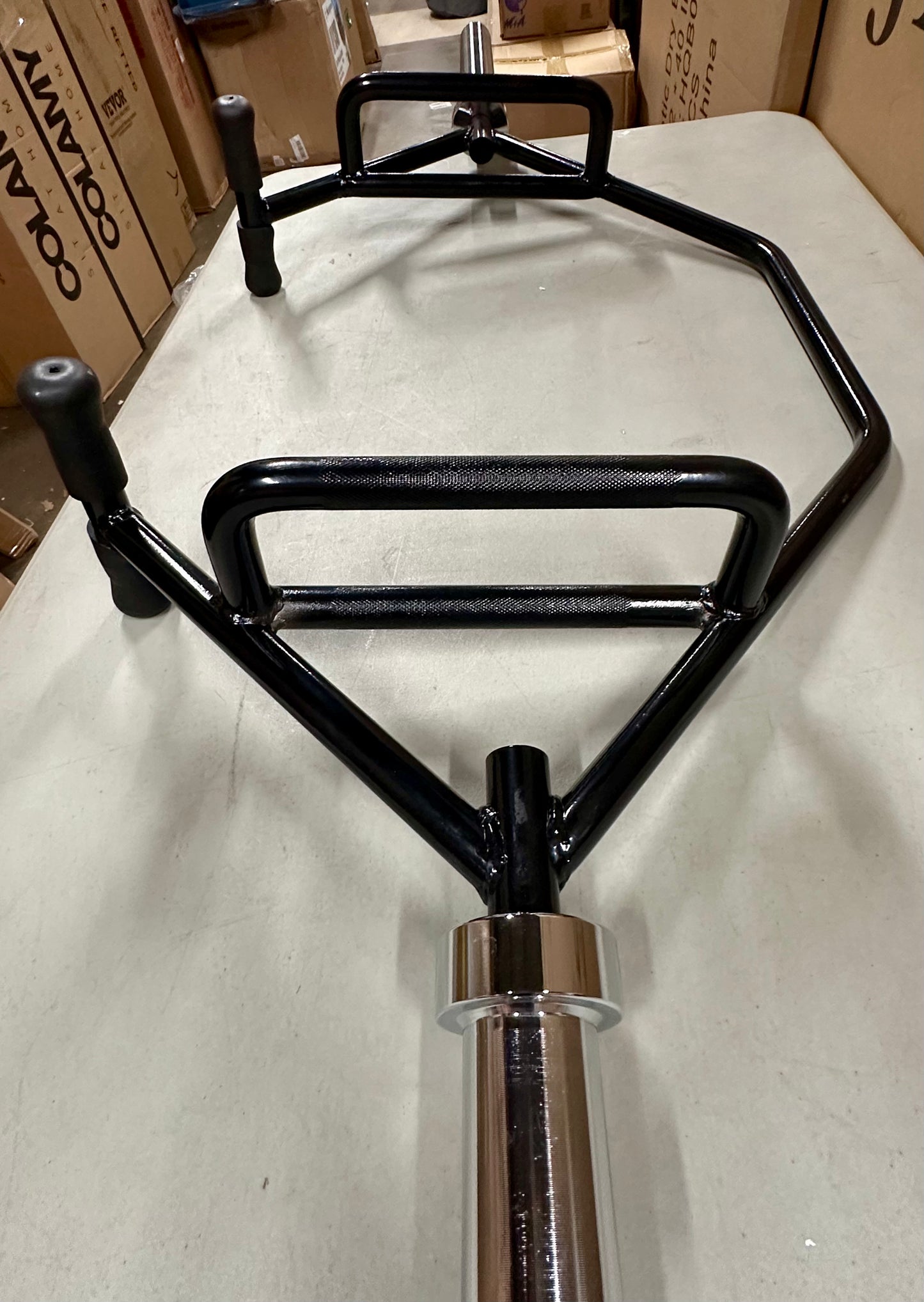 Olympic 2-Inch Hex Weight Lifting Trap Bar with Long and Rotating Sleeves, 500-Pound Capacity, Open and Close Design (W490)