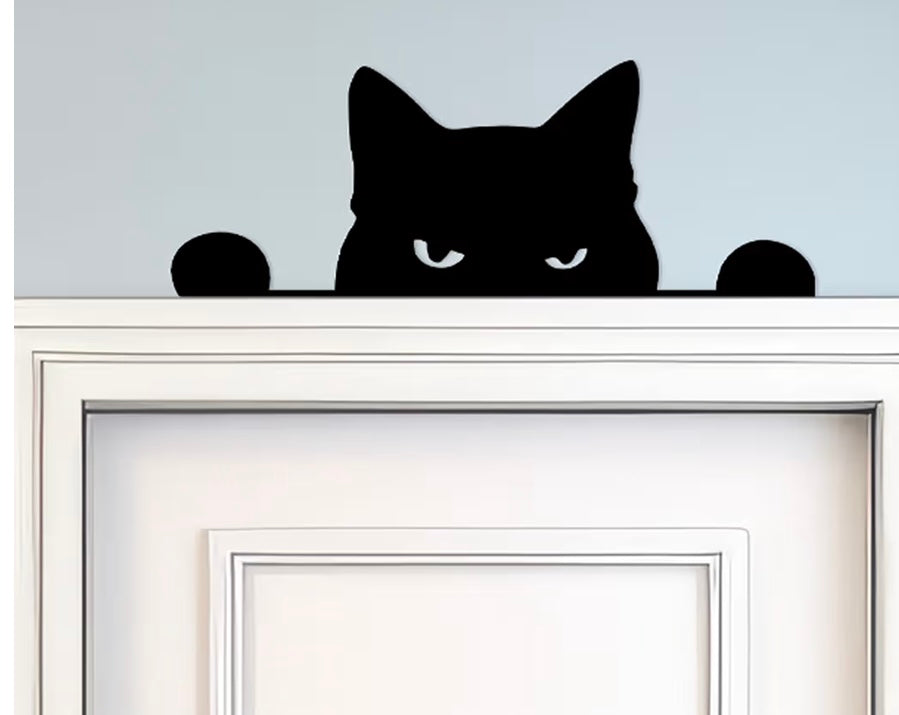 Black Cat Decorative Sign Black Cat Door Decor & Door Frame Decor