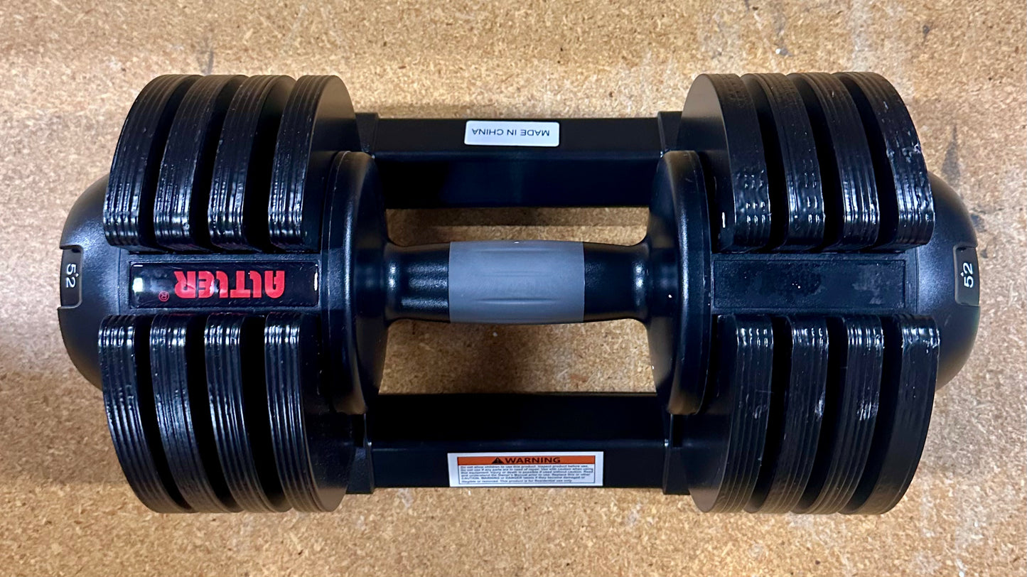 ALTLER 52LBS Single Adjustable Dumbbell with Secure Locking Mechanism for Safe & Customizable Strength Training (W497)
