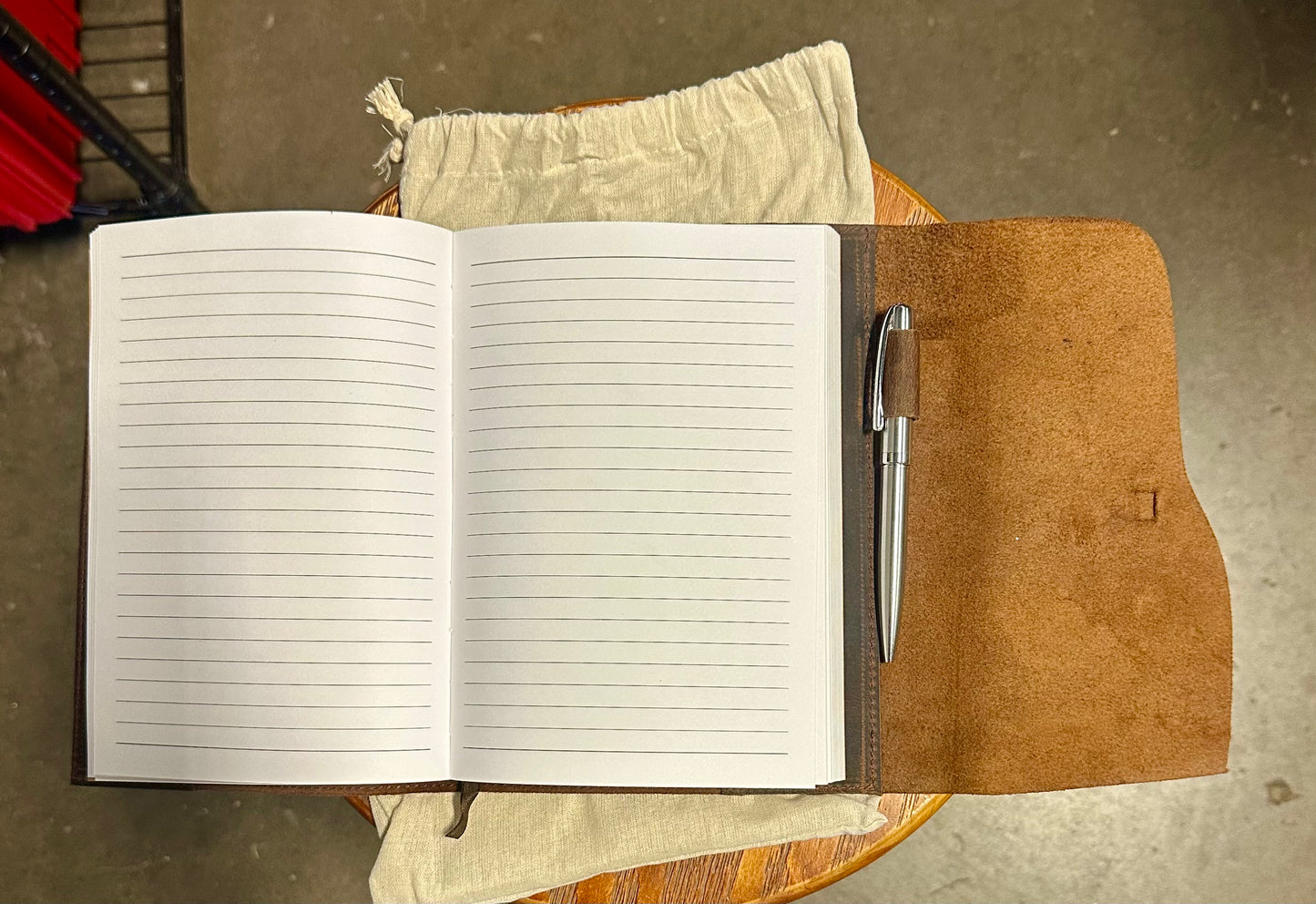 Moonster Leather Journal Refillable Notebook - Writing Journals for Women, Mens Cover with Pen, Bound Lined Paper A5 Travelers Diary, Travel by , Dark Brown