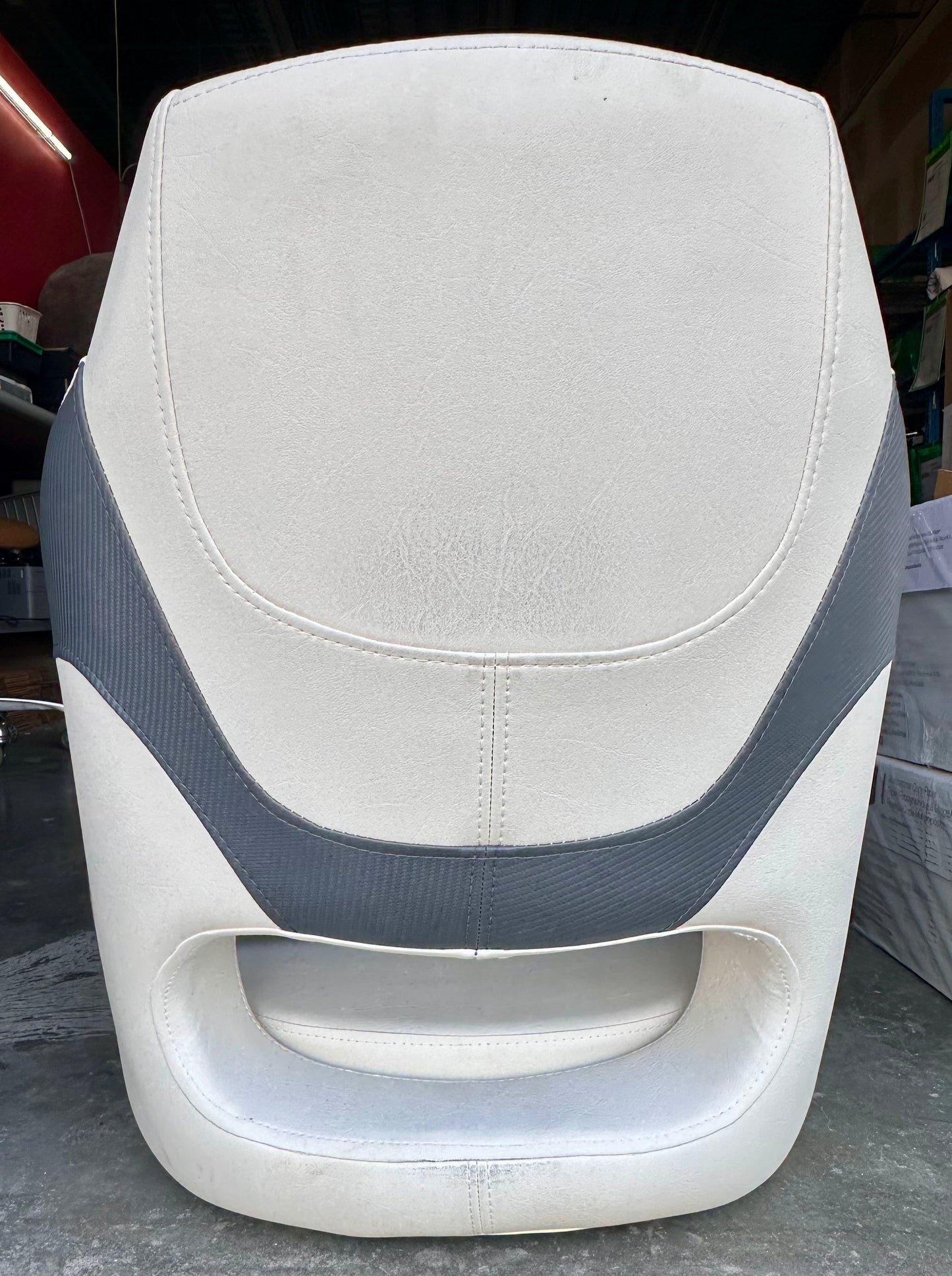 MSC Captain Boat Seat (White/Grey) (W512)
