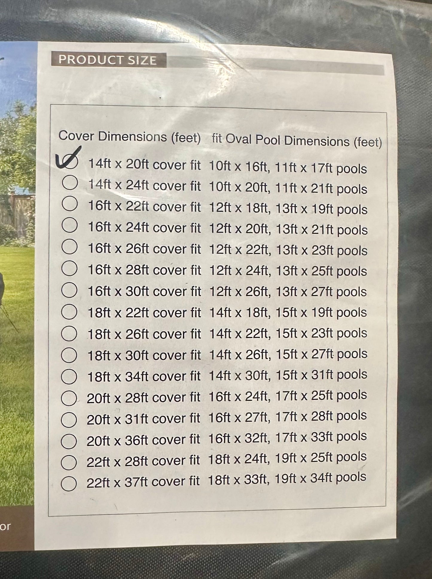 ¡Birdie Winter Pool Cover for Above Ground Oval Pools, Fade-Resistant Tear Resistant Waterproof and Weatherproof, 500D Fabric