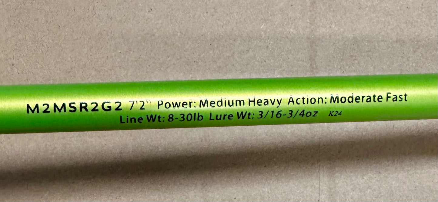 Lew's MACH 2 Spinning Reel and Fishing Rod Combo, IM8 Graphite Blank Fishing Rod, Right or Left-Hand Retrieve, Winn Dri-Tac Ultra Handle, Black/Green (W536)