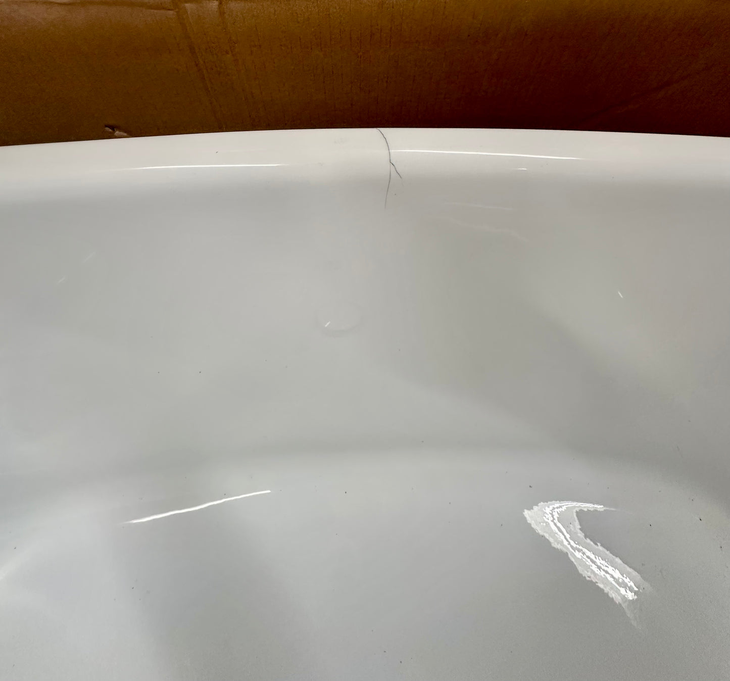 59" Acrylic Freestanding Bathtub, Tap Deck Bathtub, Soaking Tub with Integrated Overflow and Drain, CUPC Certified (R605)
