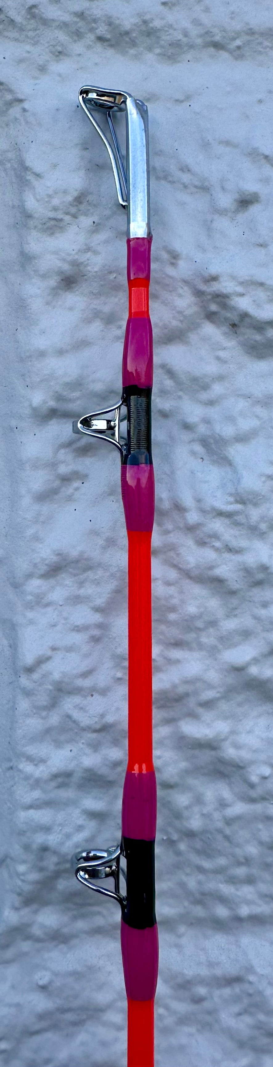 ANCIENT MARINER Catfish Fishing Rods, 7'6" One-Piece Glow with Black Light Ancient Mariner Albatross Catfishing Casting Rod, Medium Heavy (W539)