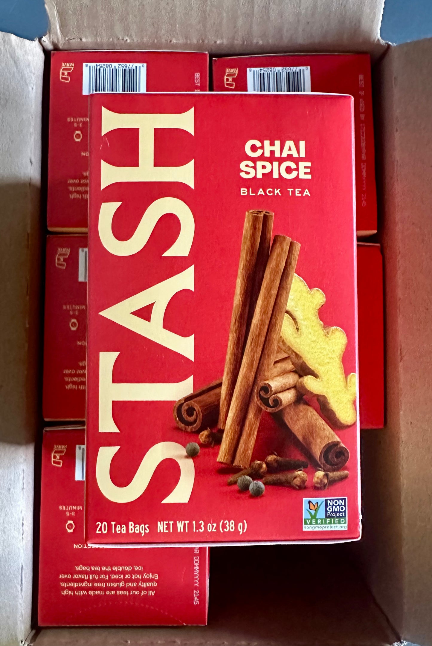 Stash Chai Spice Black Tea - 20 bags per pack - 6 packs per case.