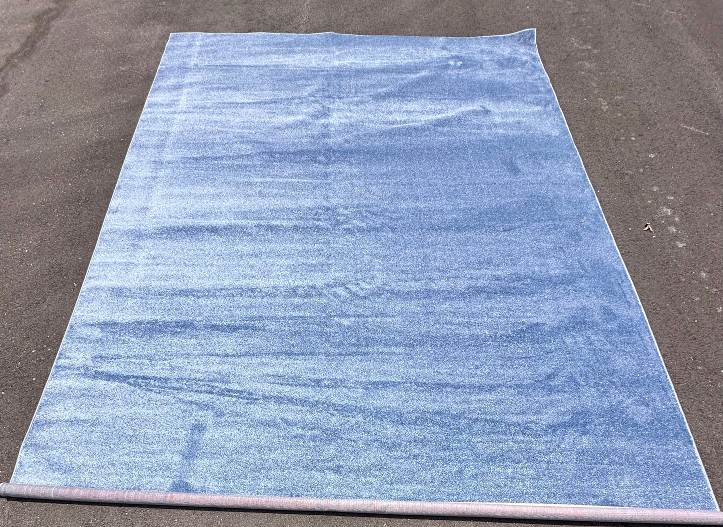 JONATHAN Low-Pile Indoor Area Rug, Coastal, Bohemian, Minimalist, Classic, Casual, Easy-Washing, Haze Blue, 10 X 14 (L874)