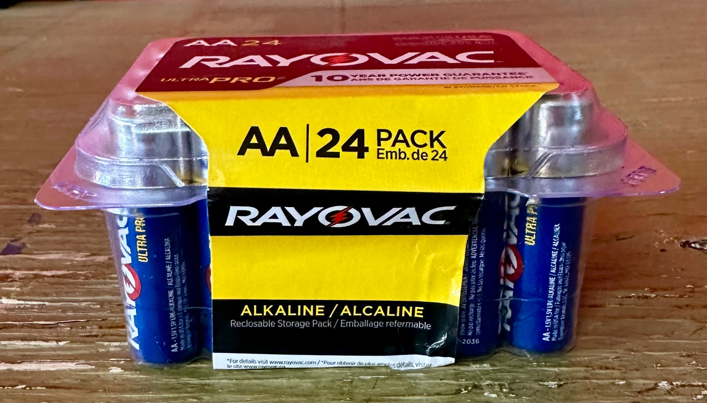Rayovac Ultra Pro Alkaline AA Batteries, 24 Pack