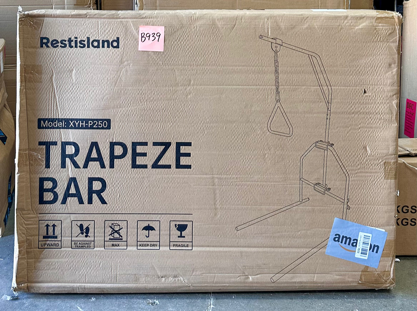 New - Trapeze Bar for Bed Mobility, Free Standing Trapeze Bar (B939)