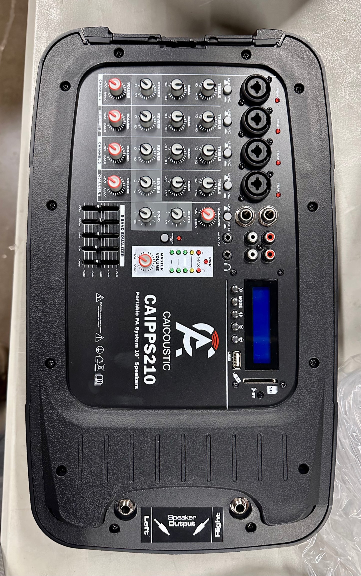 8-Channel Portable PA System with Bluetooth, Microphone, 2 Speaker Stands, USB, Reverb/Delay Effects
- Perfect for Outdoor Events, Parties, Weddings, Church Services (2 x 10 Woofers) (R676)