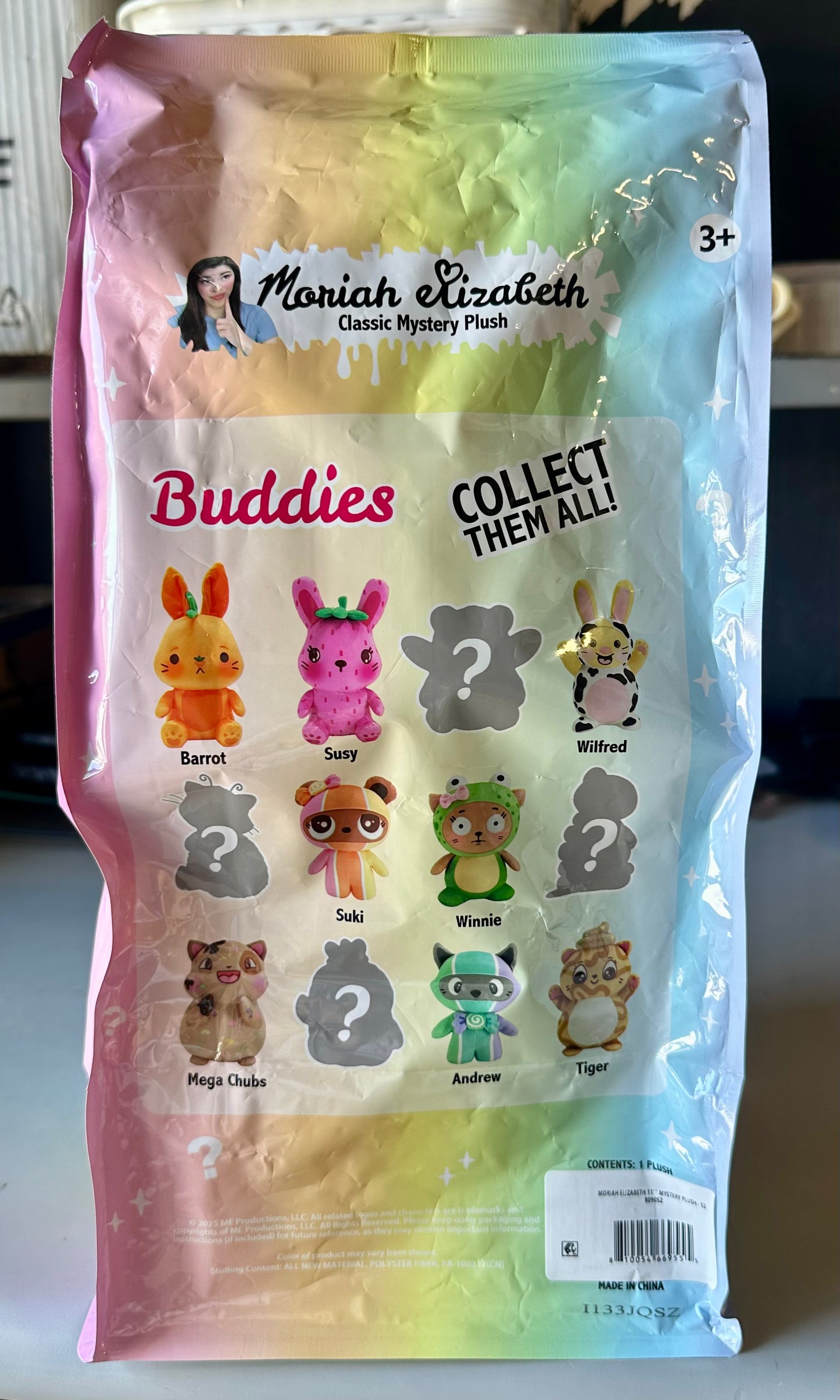 Moriah Elizabeth 11” Mystery Plush; YouTube Craft Channel, Blind Box, 1 of 8 Possible, Official Moriah Elizabeth Brand Merch