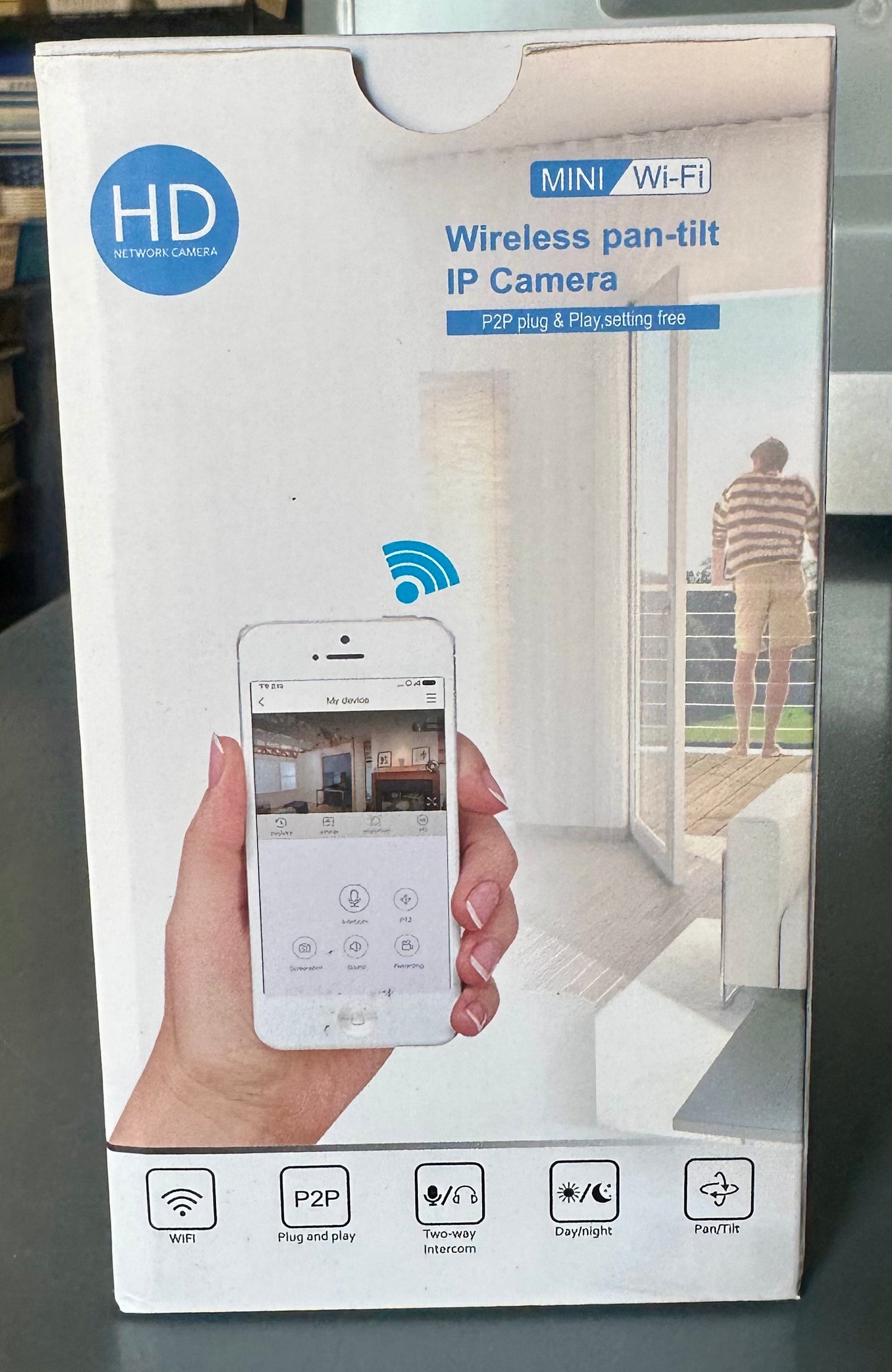 Hiseeu Security Camera, 5MP Wireless Monitor, 2.4G/5G, PTZ 360°, Auto Tracking, 2 Way Audio, Night Vision, PIR Detection