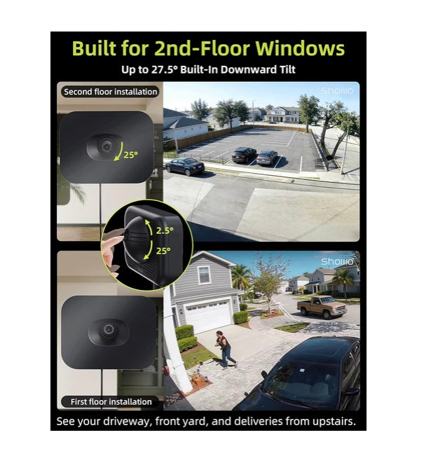 WinEye Window Security Camera, Indoor Window Mounted Camera,  Outdoor Home Security, 2.5K F1.0 Lens, Glare‑Free Through Glass, AI Motion & Person Detection, WiFi 6, No Subscription