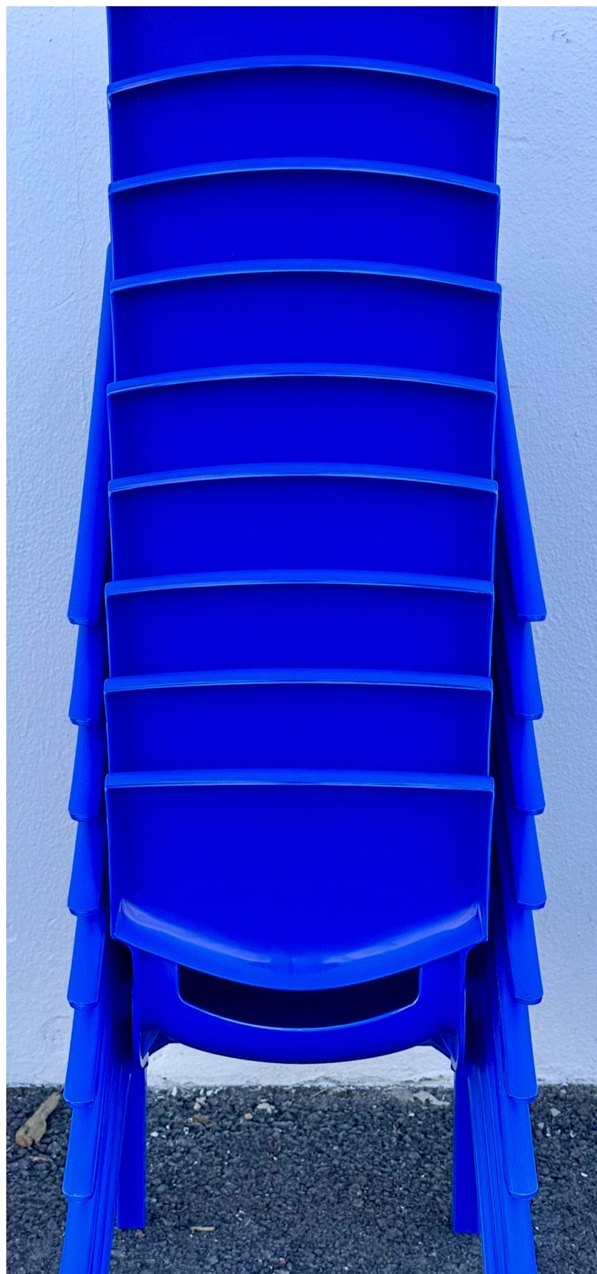10 Chairs -  12in Plastic School Stack Chair, Classroom Furniture, Blue, 10-Piece (R723)