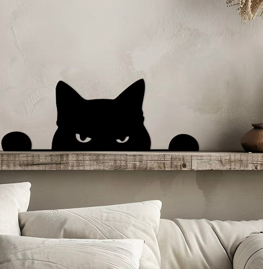 Black Cat Decorative Sign Black Cat Door Decor & Door Frame Decor