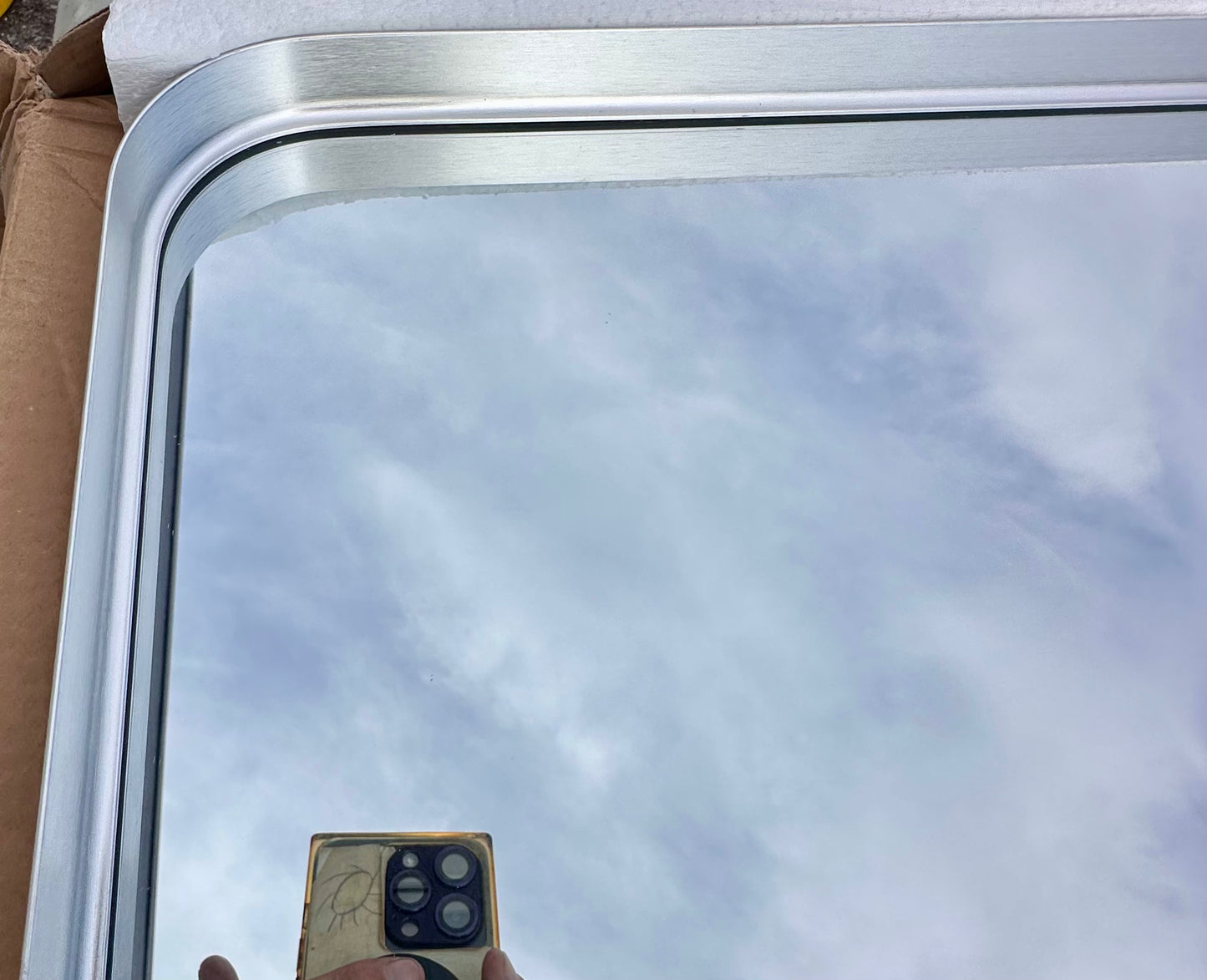 60X36 Inch Brushed Nickel Bathroom Mirror, Silver Metal Frame Mirror, Rounded Rectangle Silver Bathroom Vanity Mirror, Tempered Glass, Anti-Rust, Hangs Horizontally or Vertically (M441)