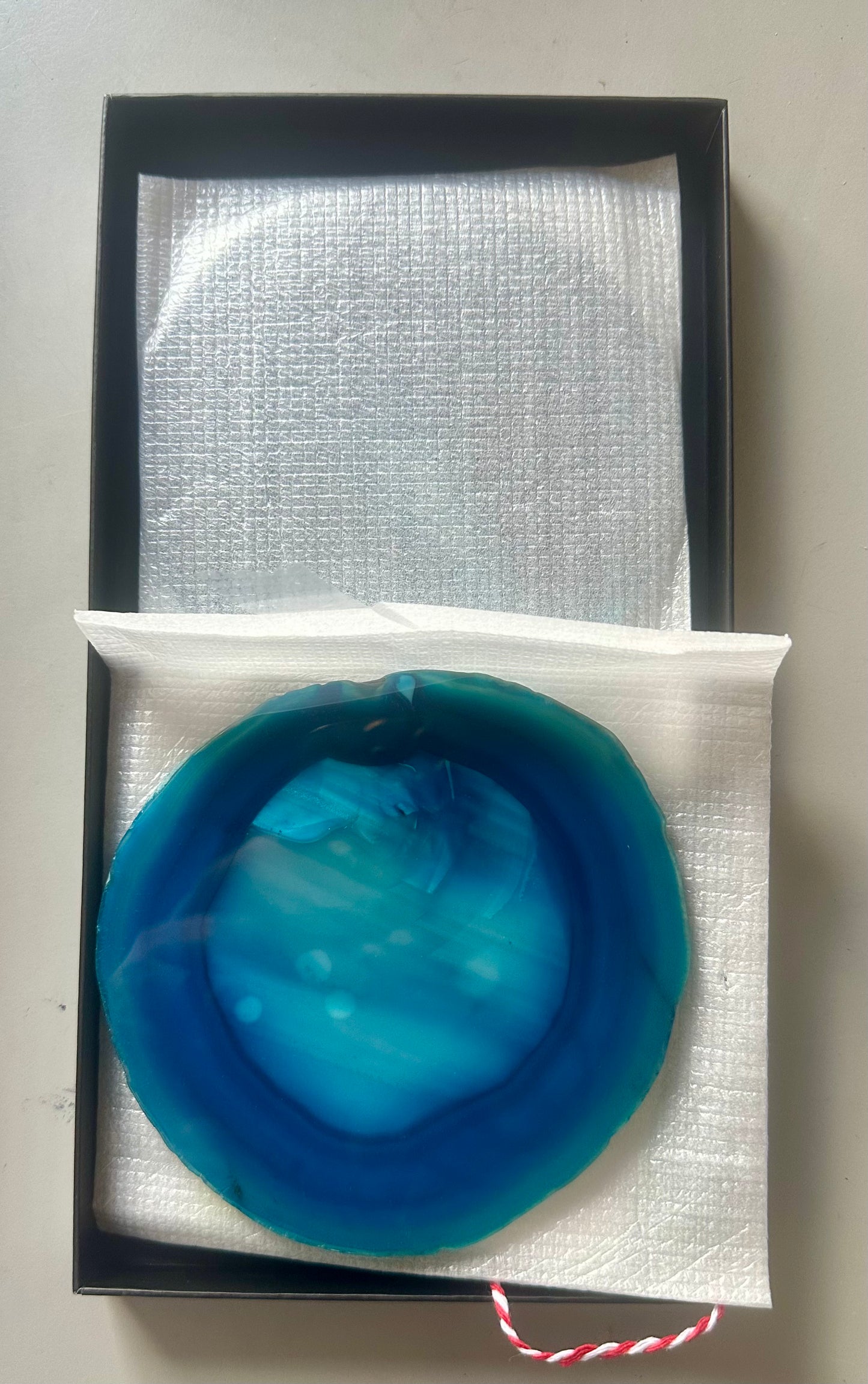Blue Agate Coasters Set for Coffee Table (Blue 2PK)