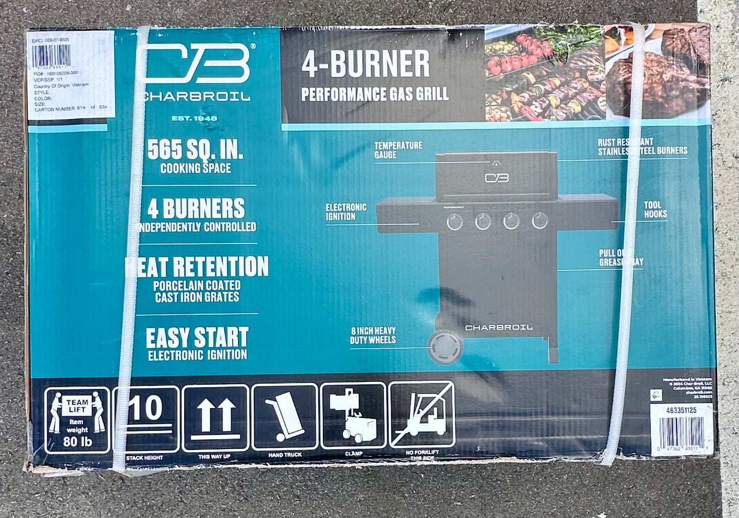 Charbroil Performance Series 4-Burner Gas Grill Cabinet, Black (R683)