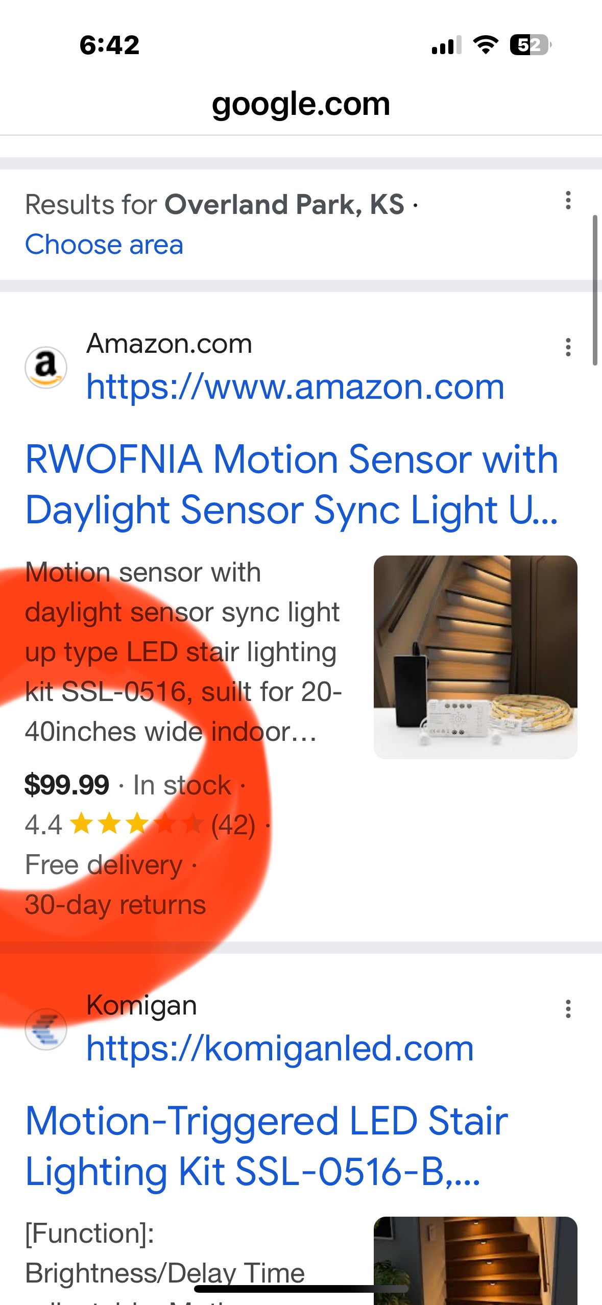Motion-Triggered LED Stair Lighting Kit SSL-0516-B, Dimmable Delay Lights Off Day/Night Function Suilt for Indoor Stair Lights (Warm White 3000K, 16 Stairs