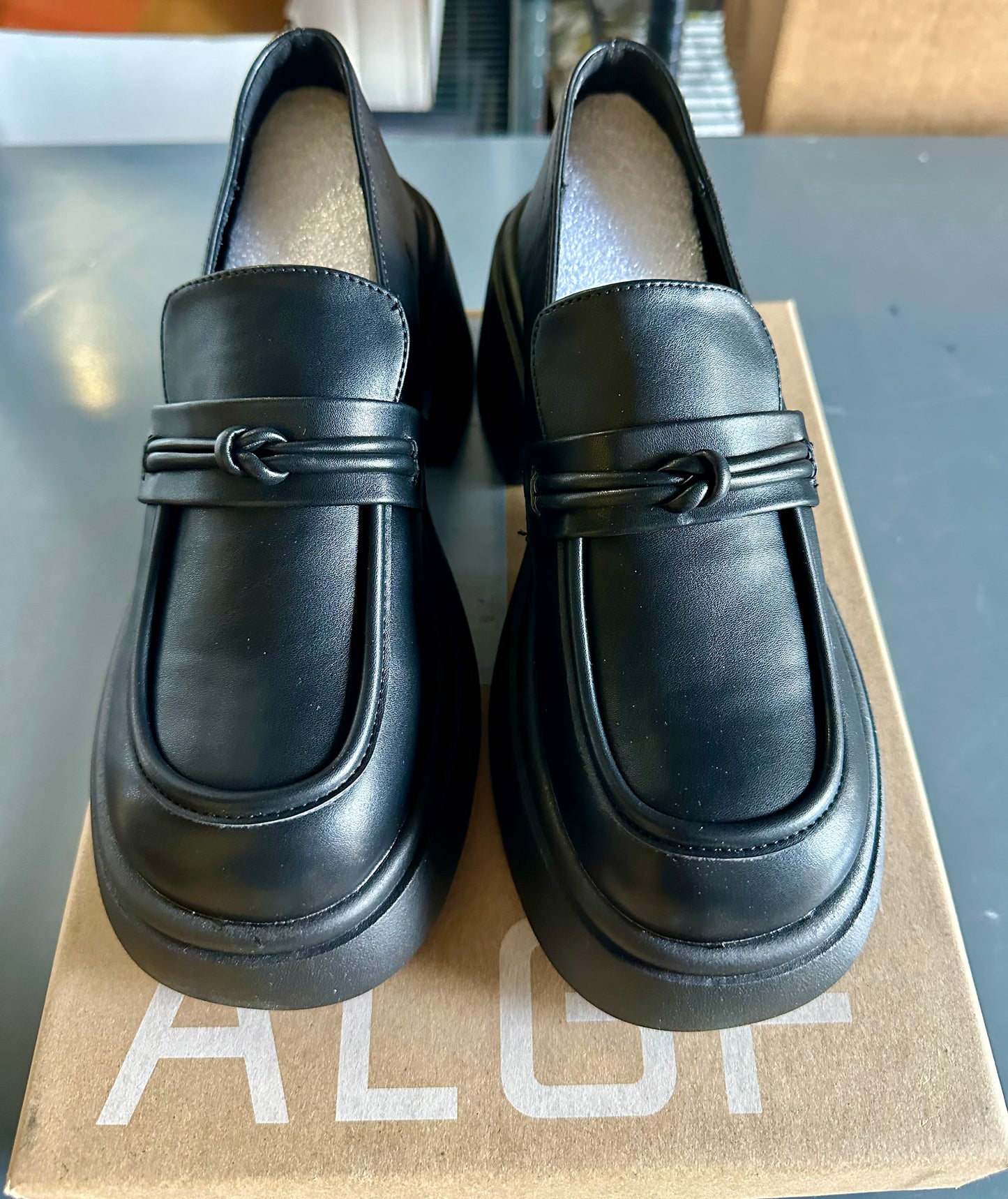 Loafers for Women Platform Chunky Women's Chunky Platform Loafer, Slip-on Penny Loafers for Comfort and Business Casual (Size W(9))