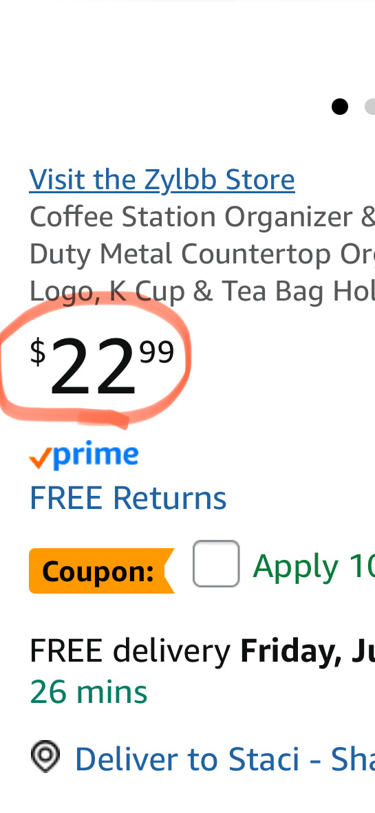 Coffee Station Organizer & Coffee Bar Storage - Heavy-Duty Metal Countertop Organizer with Customizable DIY Logo, K Cup & Tea Bag Holder for Home, Office I