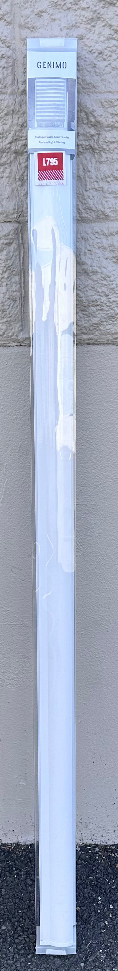 New - Dual Layer Zebra Roller Shade Blackout Light Filtering 62” x 72” (L795)