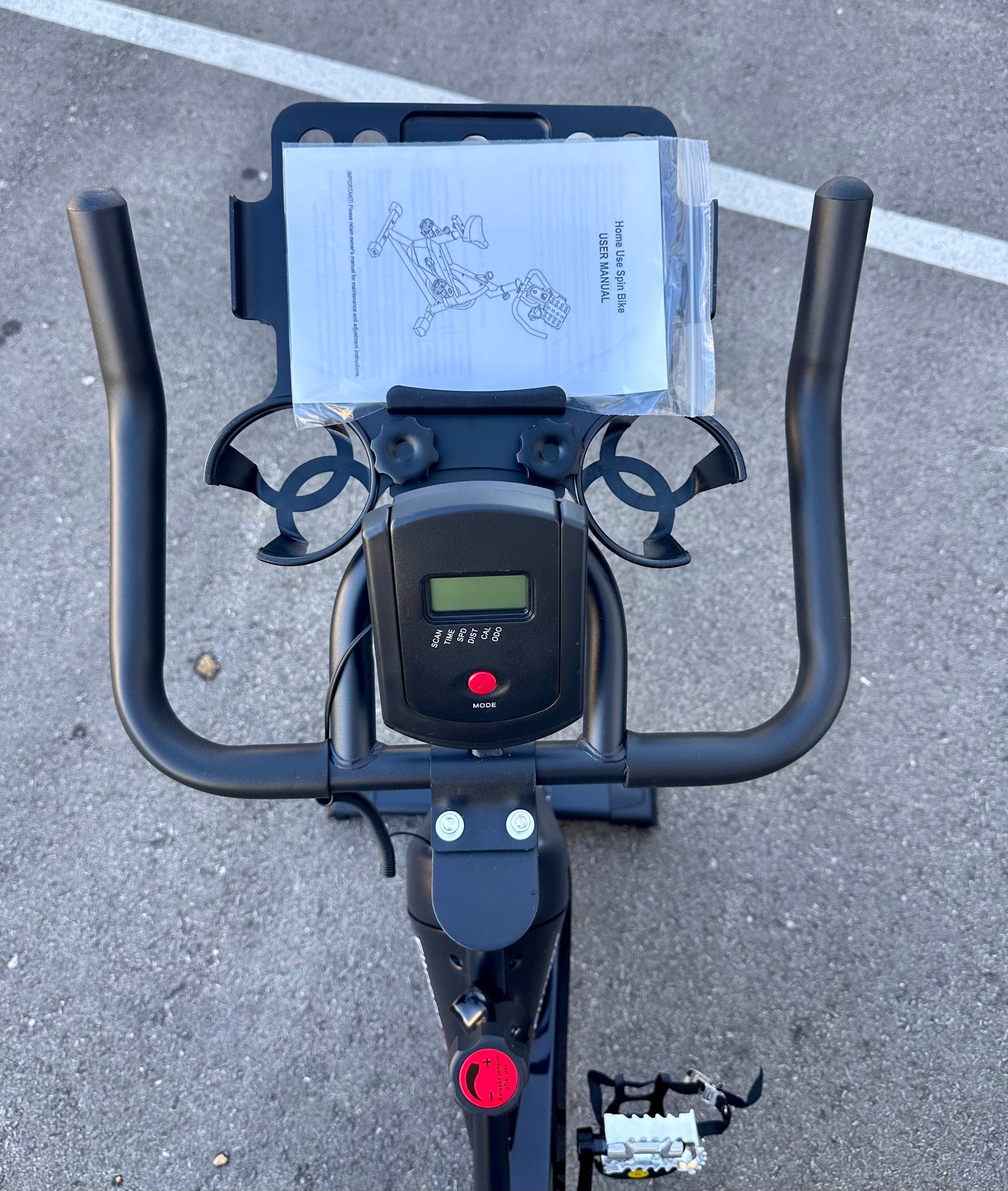 Exercise Stationary Bike for Home Indoor Cycling, Home Cardio, Gym, Workout with LCD Mount, and Monitor, Silent Belt Drive (W548)