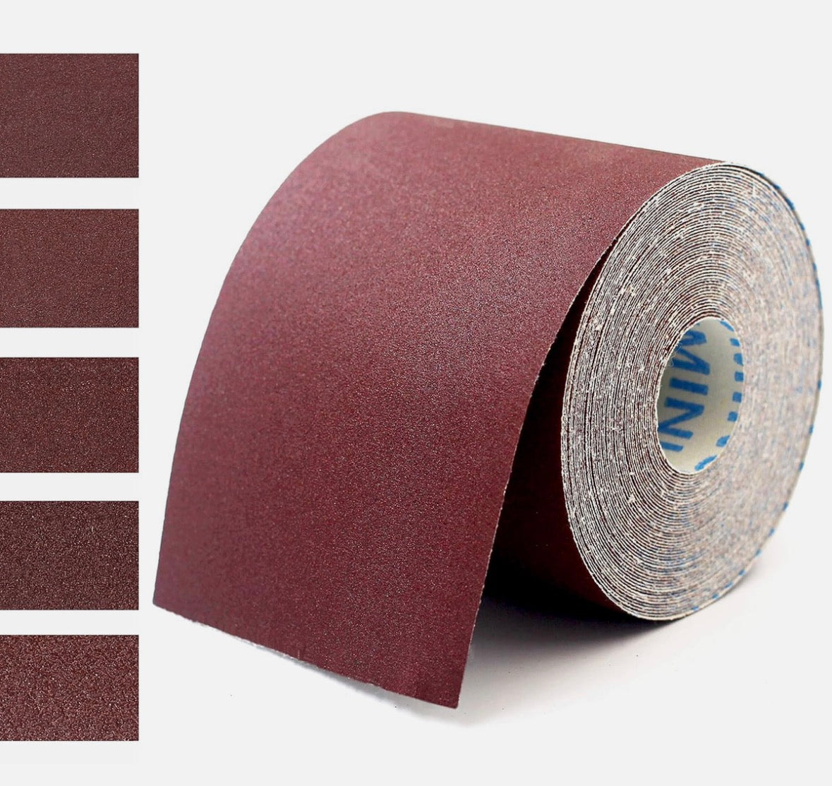5 Grits Emery Cloth Roll，60 to 240 Grit Sandpaper roll Ready-to-wrap Ready-to-Cut 4 inch by 32.8 feet Long Abrasive Sand Paper Rolls 60.80.120.180 and 240grid