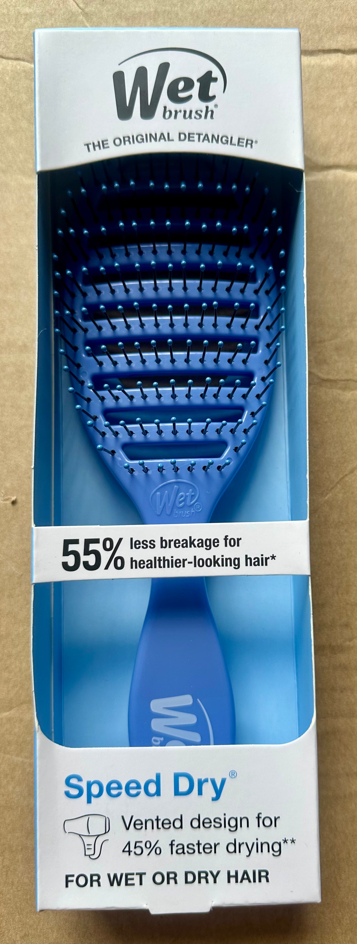 Wet Brush Detangling Brush, Original Detangler Brush (Sky) - Wet & Dry Tangle-Free Hair Brush for Women & Men - No Tangle Soft & Flexible Bristles for Straight, Curly, & Thick Hair