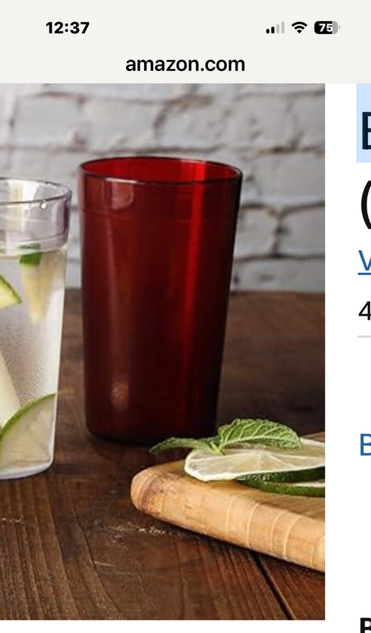 New Star Foodservice | Restaurant-Grade Beverage Tumblers (Red Set of 12)