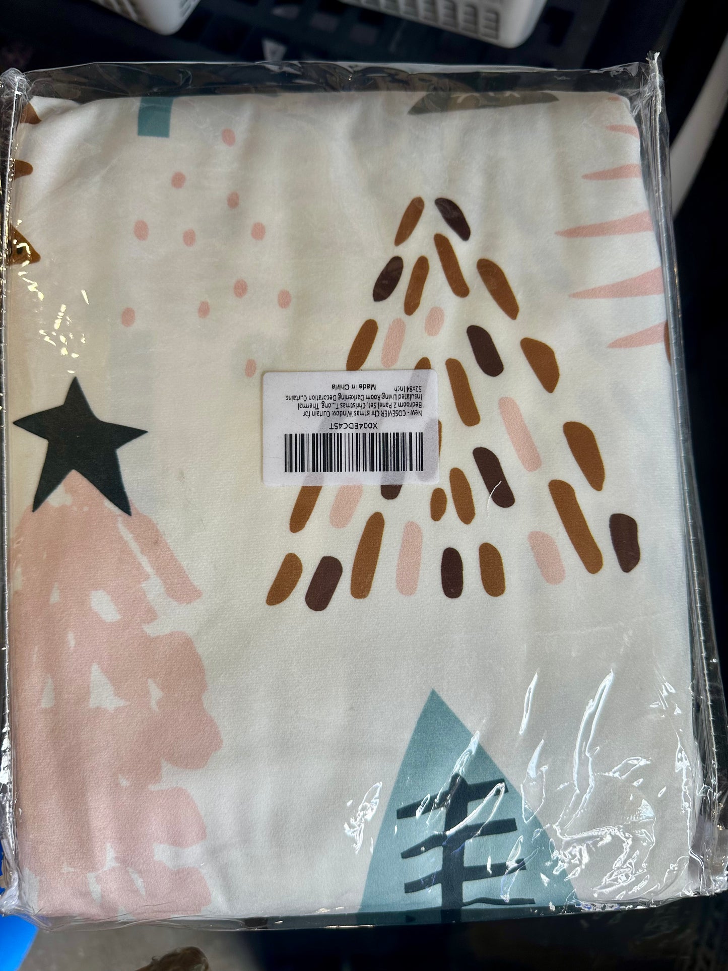 Christmas Curtains 84” L x 53” W for Living Room , Bedroom, 2 Panels Set, Grommet Xmas Decoration Window Curtains with Christmas Tree Print