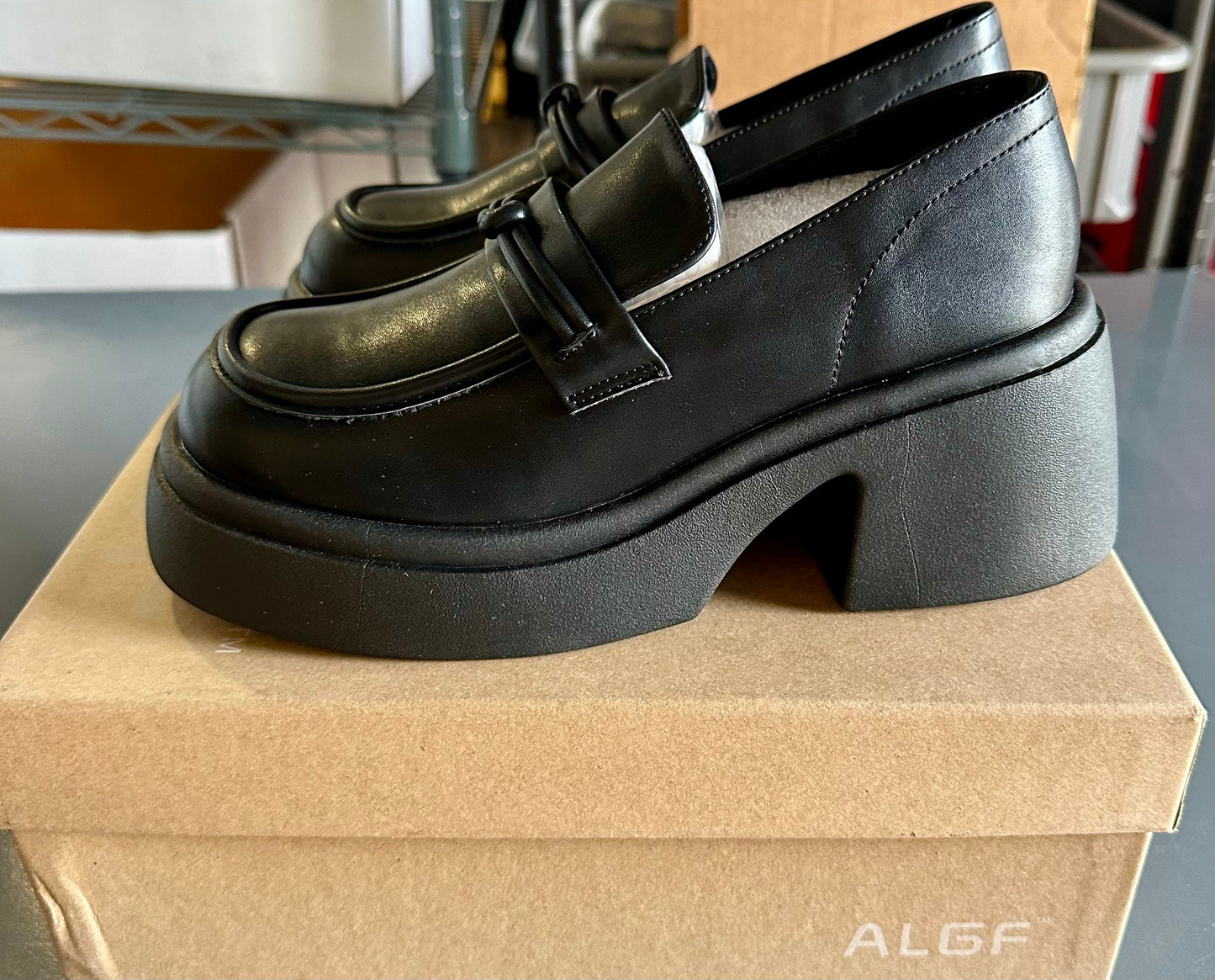 Loafers for Women Platform Chunky Women's Chunky Platform Loafer, Slip-on Penny Loafers for Comfort and Business Casual (Size W(9))