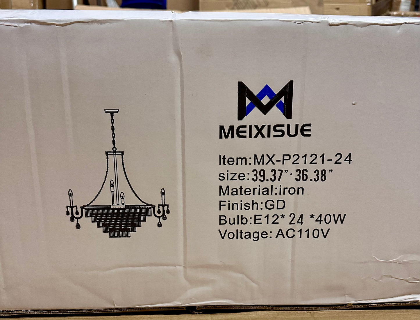 Modern Crystal Chandelier,  Extra Large Gold Chandelier for High Ceilings, 40" 24-Light Round Big Pendant Light Fixtures for Foyer, Staircase, Living Room, Party UL Listed (L1162)