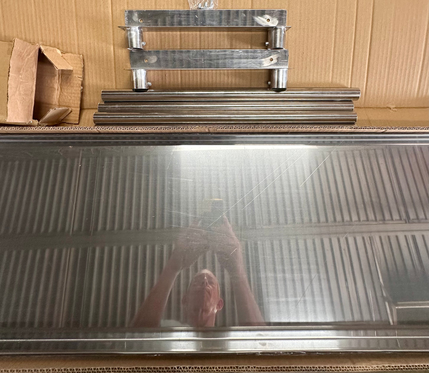 New - Empura Stainless ESOS1260 Overshelf Table-mounted 60"W X 12"D X 19.5"H (R553)