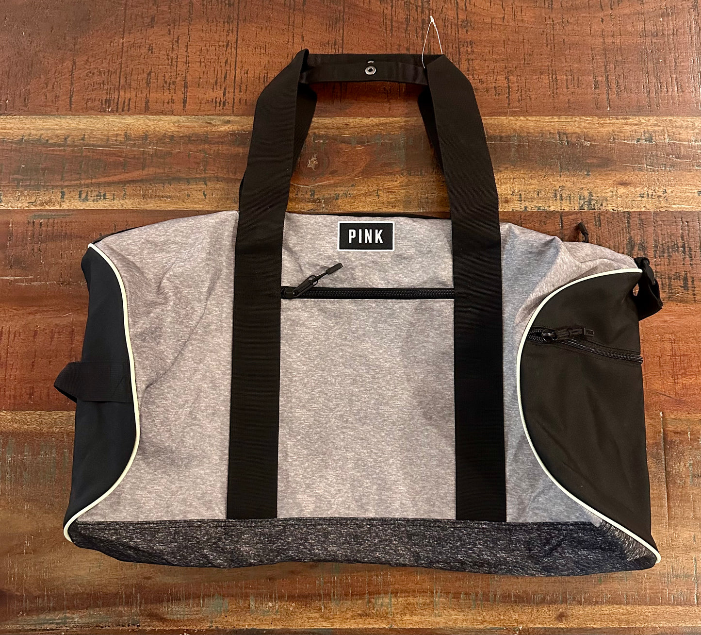 Victoria's Secret PINK Duffle, Gym, Travel, Weekender Large Tote Getaway Bag in Gray