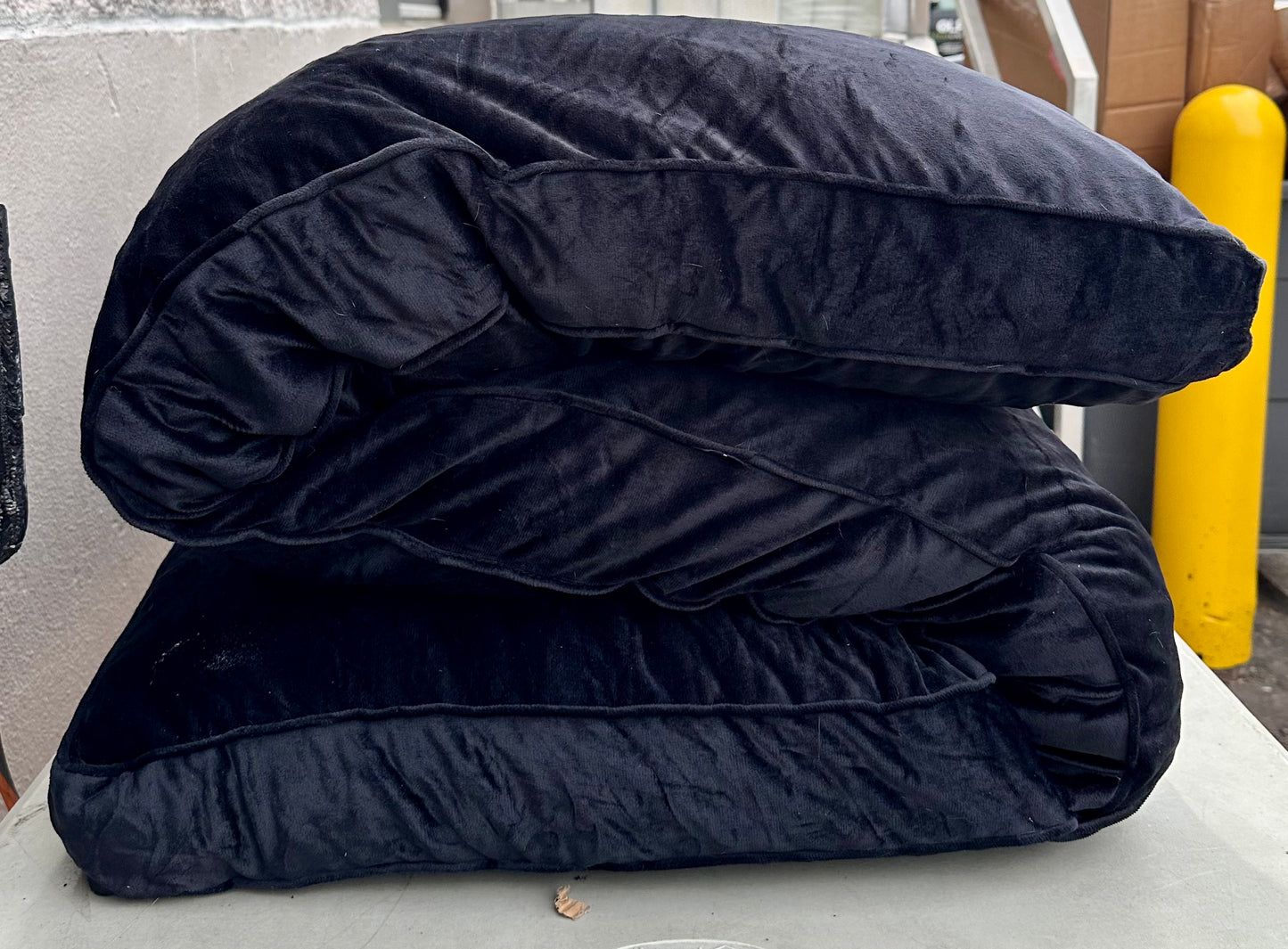 Japanese Floor Mattress Full Size, 6" Foldable Futon Mattress Tufted Roll Up Floor Bed, Thick Chenille Tatami Mat Sleeping Pad for Camping,Guest Room, Dormitory, Bedroom, RV, Black (B1048)