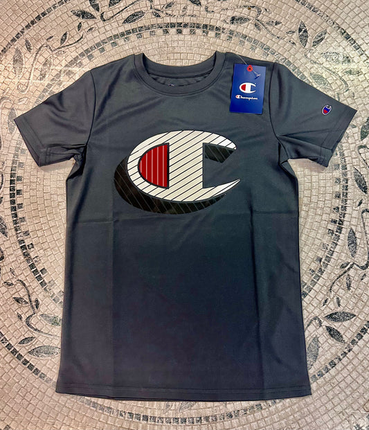 Champion Boys Short-Sleeve Classic Logo      T-Shirt (Size Youth Medium )