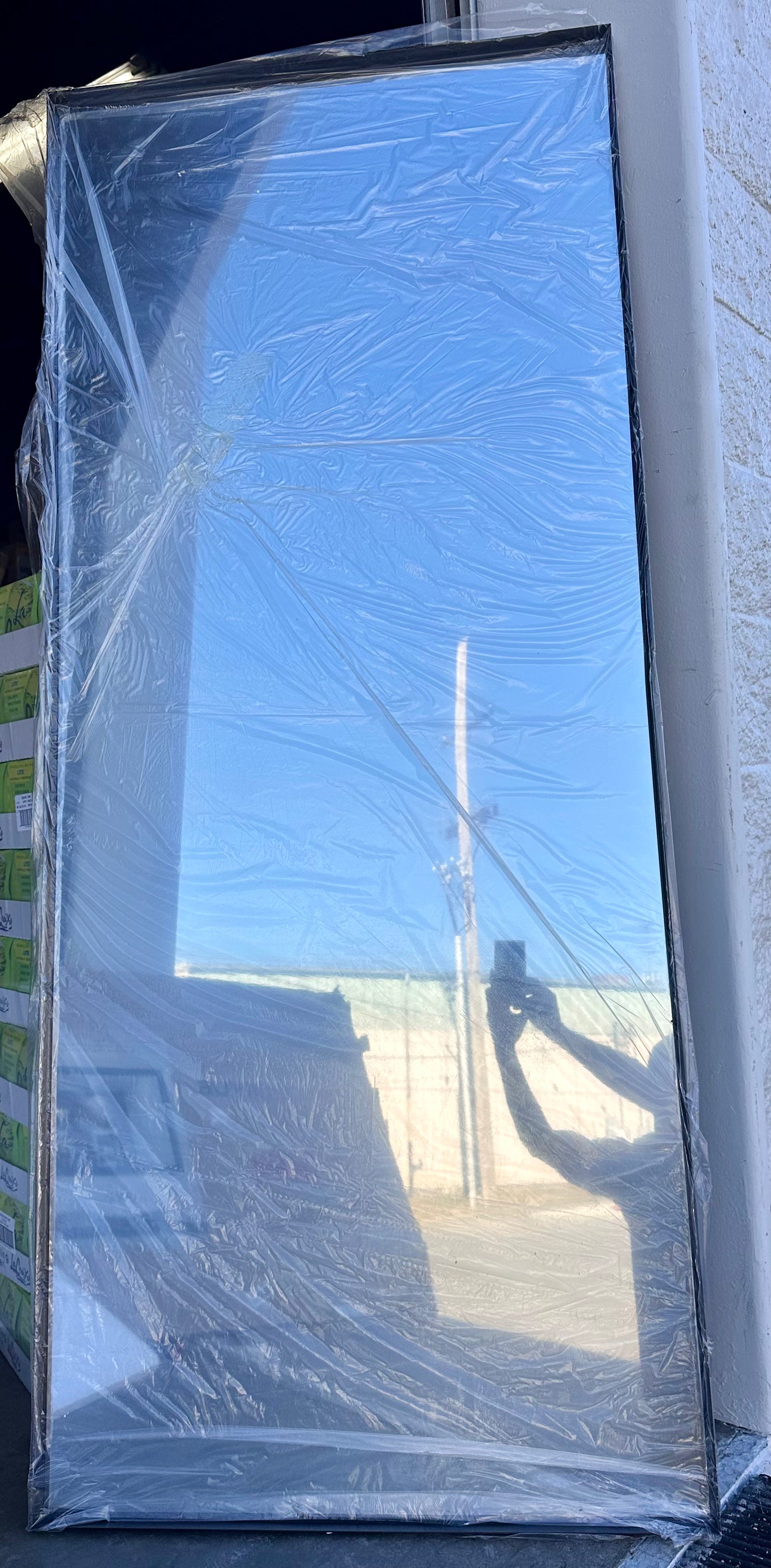 Koonmi Bathroom Mirror, 30x71 Bathroom Wall-Mounted Mirror, Modern Vanity Mirror, Aluminum Alloy Frame Hang Horizontally or Vertically (M424)