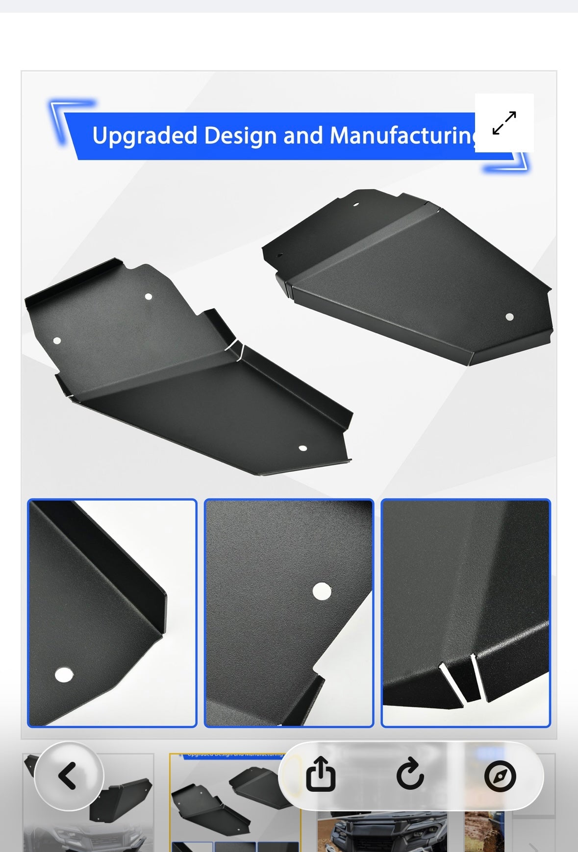 SLORIMOD EXTREME Front Bumper Protection Plates for Can-Am Outlander 500 700 PRO 2023-2025 Accessories, Heavy Duty Steel Front Brushguard Protector Cover Skid Plates, Replaces OEM part# 715005439