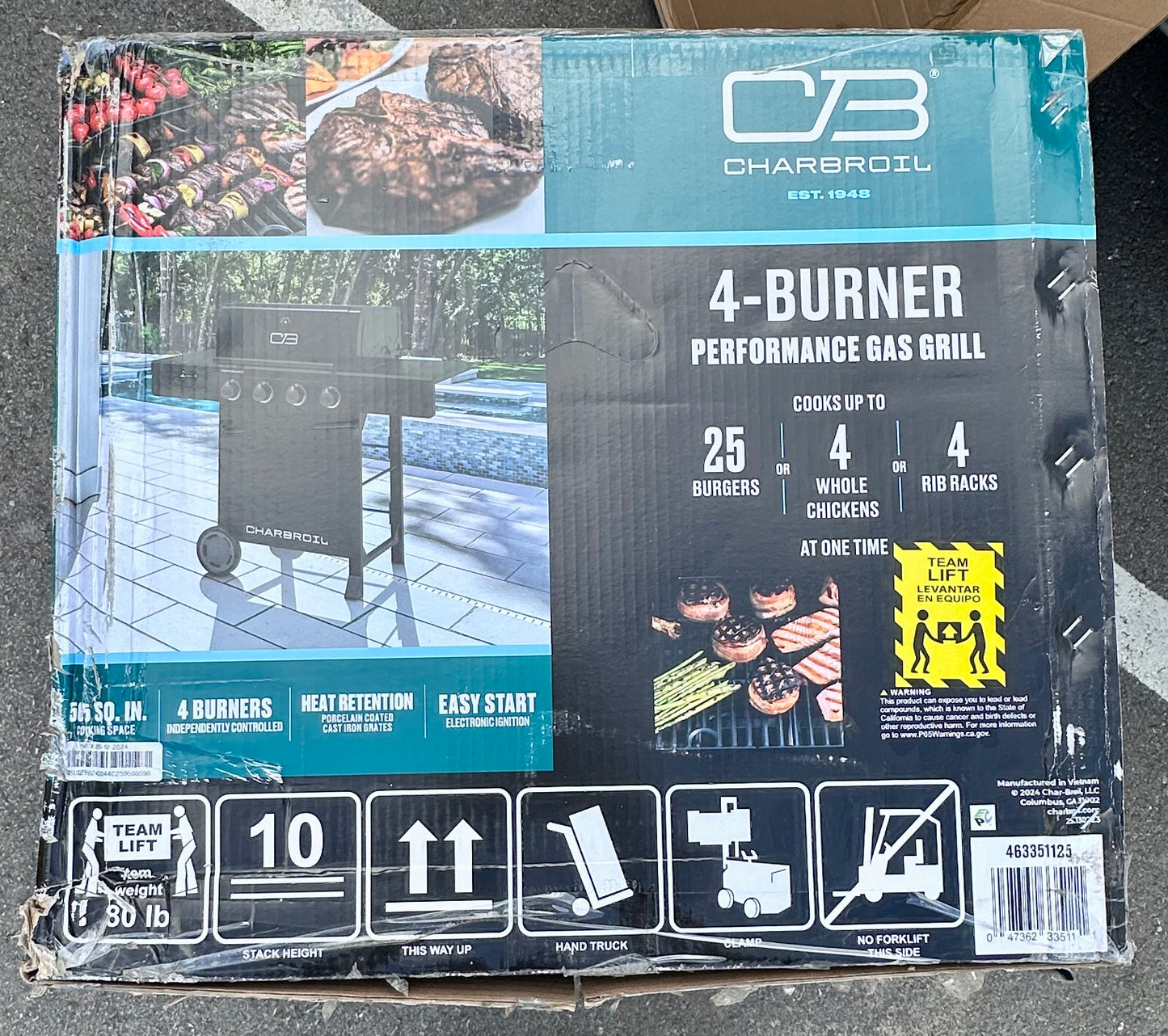 Charbroil Performance Series 4-Burner Gas Grill Cabinet, Black (R683)