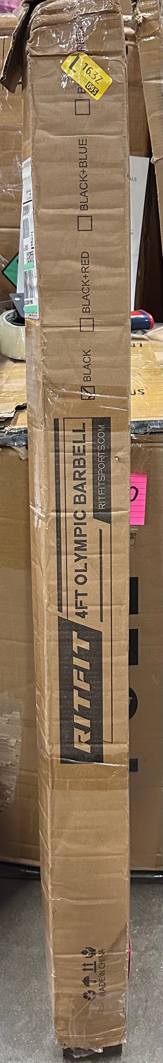 RITFIT Olympic Barbell 4ft- 2 Inch Weight Bar for Strength Training, Weightlifting, Squat, Deadlift, Bench Press, Curl, Overhead Press - 350lbs/500lbs Capacity (W541)