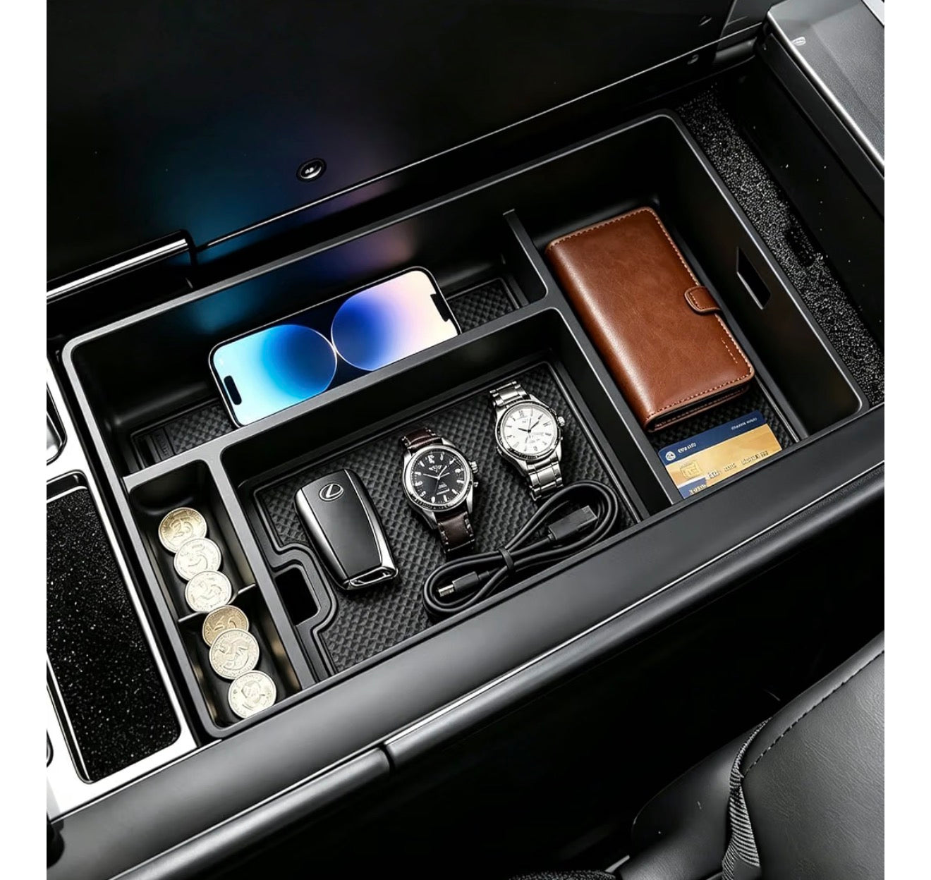 Autorder Center Console Organizer for 2022 2023 2024 2025 2026 Lexus NX NX 250/NX 350/NX 350h 450h+