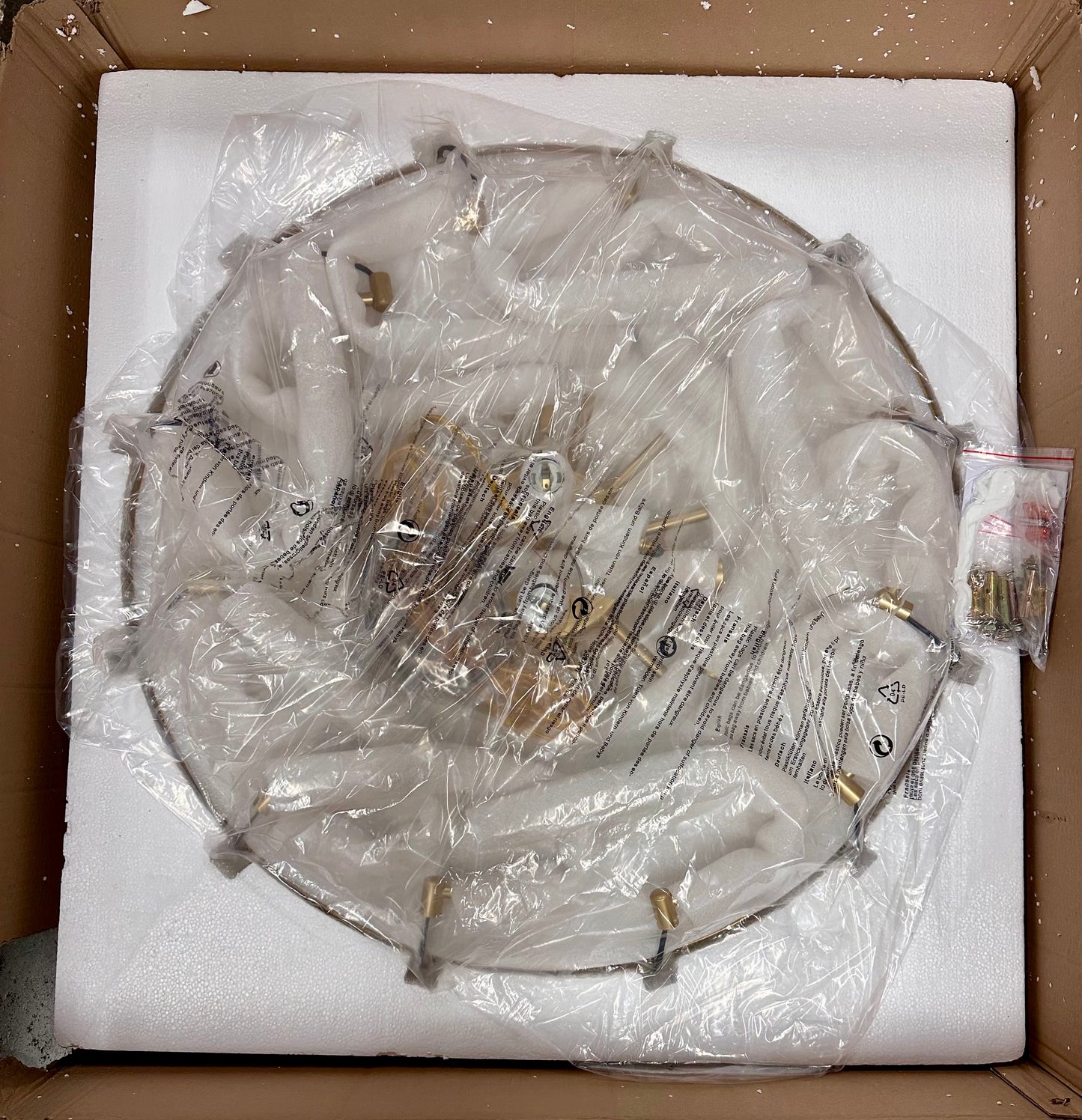 Modern Crystal Chandelier,  Extra Large Gold Chandelier for High Ceilings, 40" 24-Light Round Big Pendant Light Fixtures for Foyer, Staircase, Living Room, Party UL Listed (L1162)